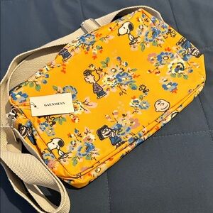 Yellow Floral Snoopy Crossbody Bag new with tags